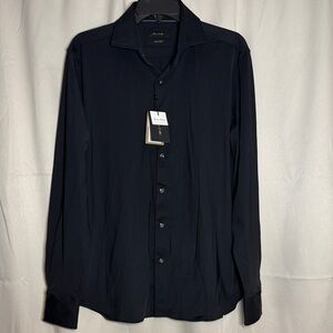 NWT Men’s Porter & Ash Long Sleeve‎ Button Down Kinetic Stretch Black Large